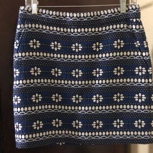 J Crew embroidered skirt